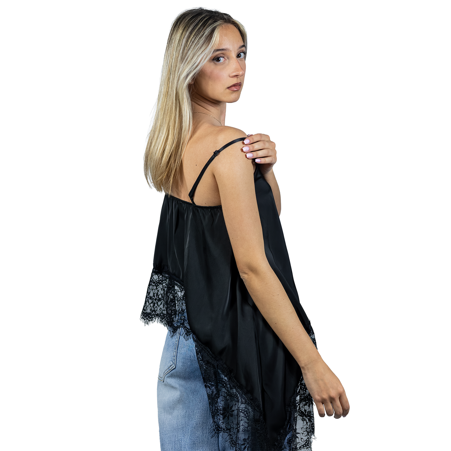 TOP NOIR LACE